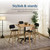 Kerbey Barstools from UPLIFT Desk create the perfect casual dining setup with their sleek, modern design