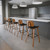 Line up Kerbey Barstools for sleek, comfortable bar-height seating