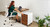 Work comfortably at any height. Featuring a Walnut desktop on a white frame, the Parsons Desk adjusts to support you whether you're sitting or standing