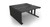 Black Custom Laminate Gallery Panel displayed on dual row 30" desk setup