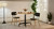 Eliminates the need for multiple tables at different heights. Height Adjustable Bistro table shown with a square top paired with Kerbey chairs.
