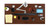 60" x 30" Dark Brown Rubberwood Desktop