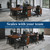 4 to 6 Person Table by UPLIFT Desk featuring various desk accessories, storage solutions and Clarksville Ergonomic Chairs
