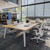The UPLIFT 6-Person Table in Bamboo turns any common space into a shared work zone, with room for six to spread out and stay focused