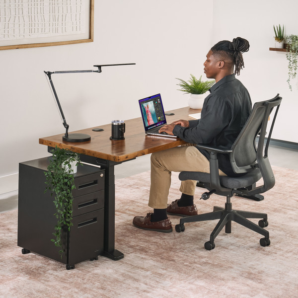 3-Drawer Narrow Square File Cabinet by UPLIFT Desk