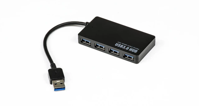 The UPLIFT 4-Port 3.0 USB Hub allows users to connect up to 4 USB-enabled devices at once