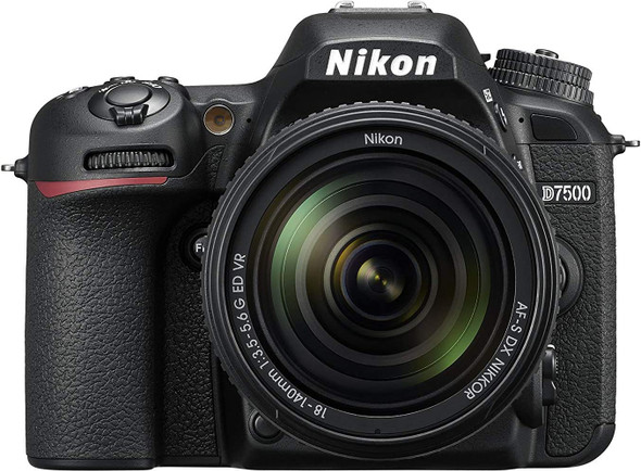 Cámara Nikon D7500 AF-S DX 18-140mm f/3.5-5.6G ED VR+ Tarjeta de Almacenamiento SDHC 16 GB