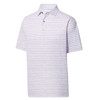 New Men's FootJoy Chalk Line Print Golf Shirt - White/Lavender - 29607