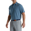 New Men's FootJoy Triple Pinstripe Golf Shirt - Ink - 29564