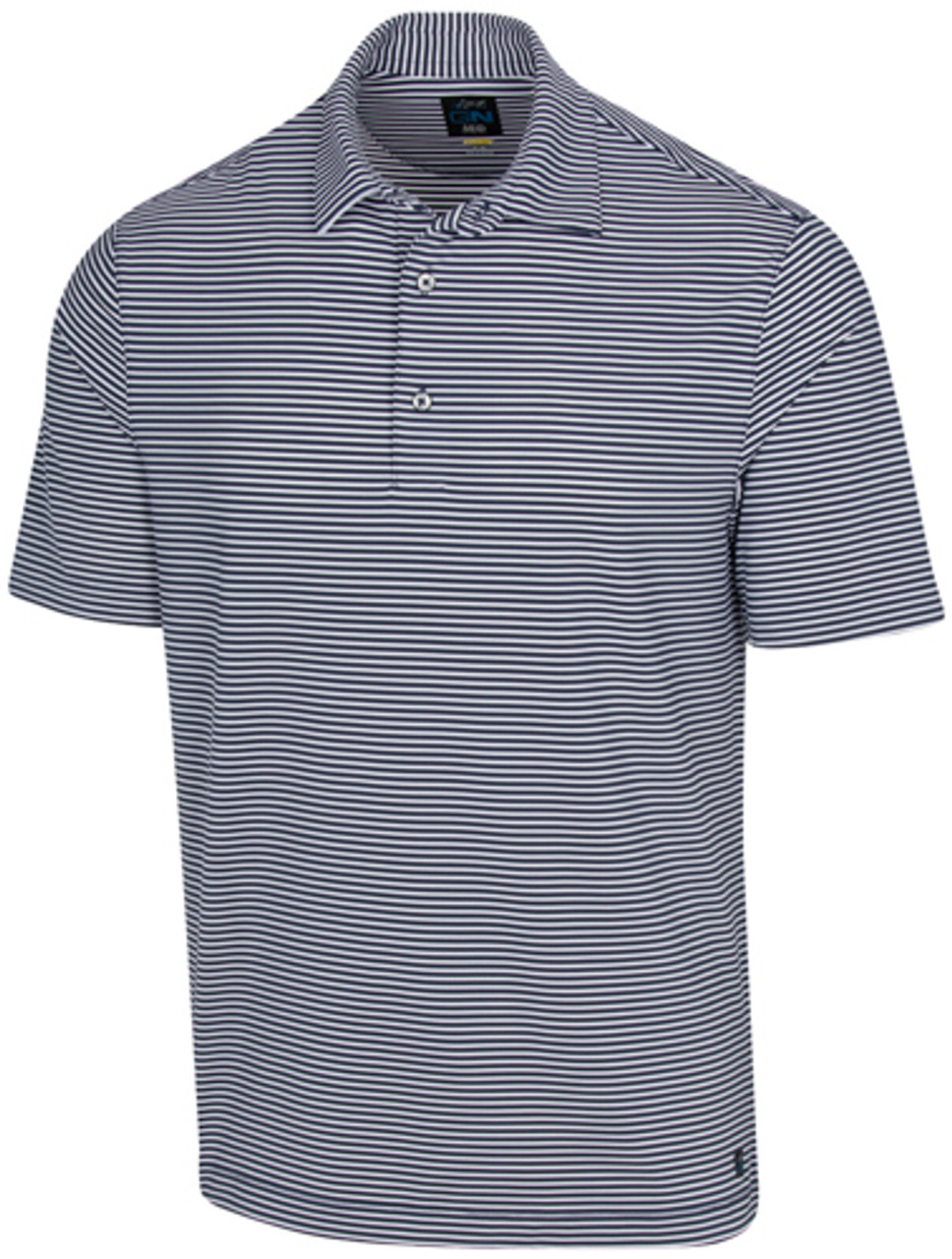 New Men's Greg Norman ML75 Prestige Polo Golf Shirt -Navy/White - G7523K580  - Dallas Golf Company