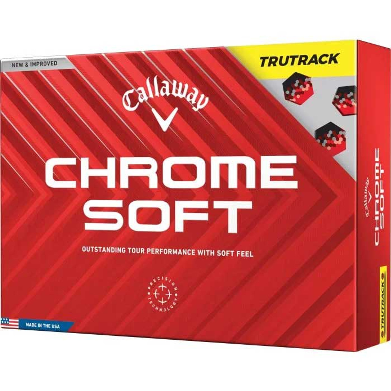 キャロウェイCHROME SOFT TRUTRACK ゴルフボール6スリーブ Callaway Chrome Soft Yellow TruTrack Golf Balls 2024