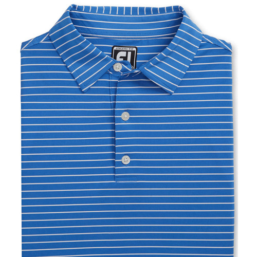 New Men's FootJoy Lisle Classic Stripe AF Print Polo Golf Shirt