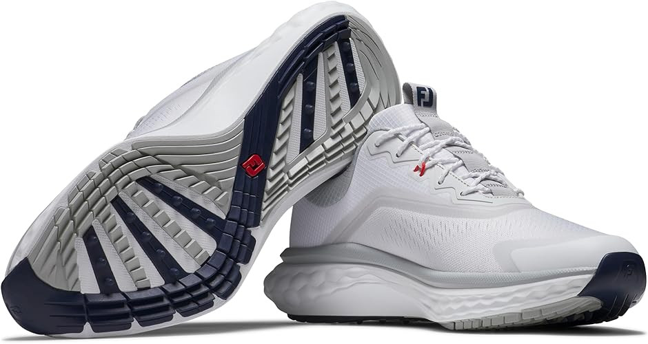 New Men's Footjoy Quantum Spikeless Golf Shoes - White - 56994