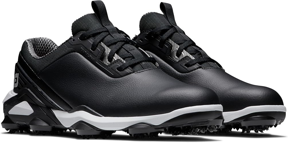 New Men's Footjoy Tour Alpha Golf Shoes - Black/White - 55537
