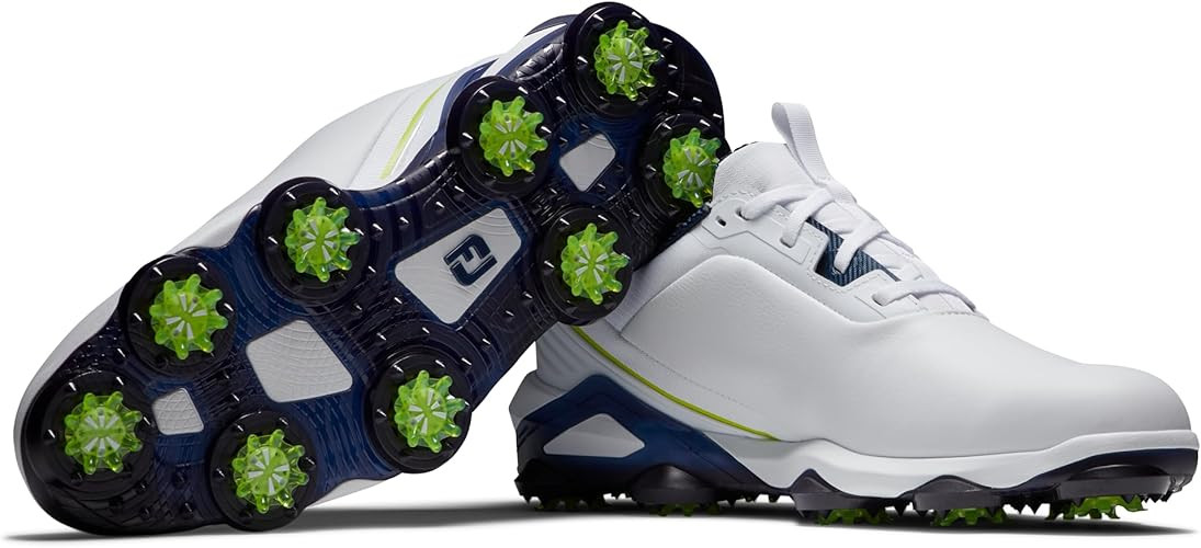 New Men's Footjoy Tour Alpha Golf Shoes - White/Navy - 55536