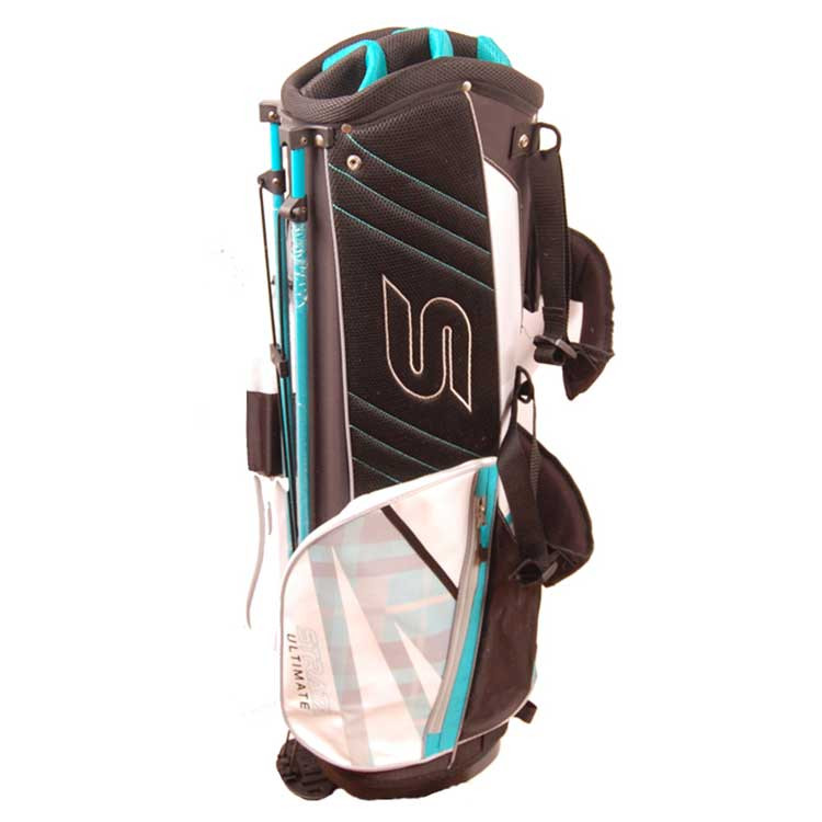 New Strata Ultimate Stand Bag (Black / White / Green) Dallas Golf Company