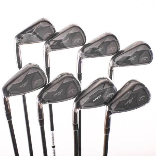 New Callaway Apex Pro 19 Smoke Forged Iron Set 4-PW,AW Stiff Flex Steel LH