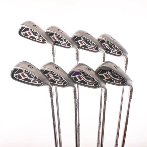 Ping G15 (Black Dot) Iron Set 4-PW,UW AWT Stiff Flex Steel RH