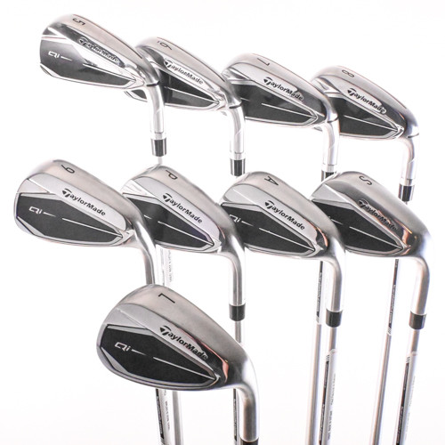 TaylorMade Qi Iron Set 5-PW,AW,SW,LW C-Taper Lite 105 R-Flex Steel RH (+1")