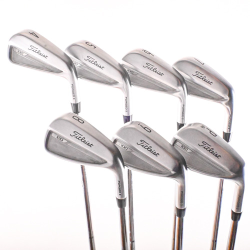 Titleist 2023 T100 Iron Set 4-PW AMT Tour White Stiff Flex Steel RH