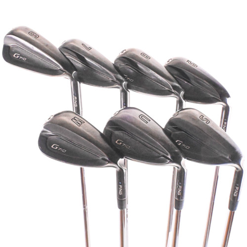 Ping G710 (Blue Dot) Iron Set 6-PW,UW,SW AWT 2.0 R-Flex Steel RH