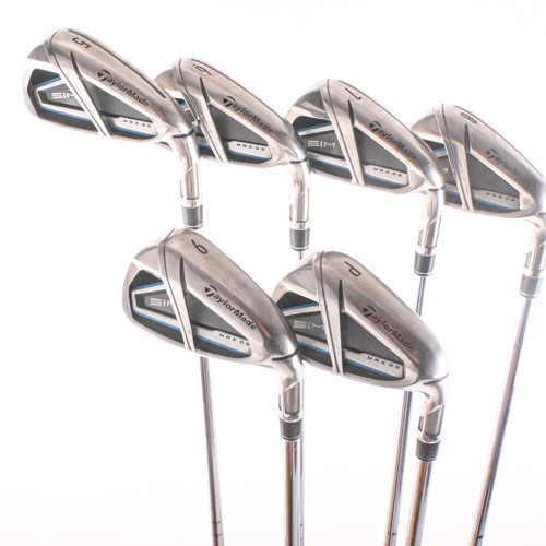 TaylorMade SIM Max OS Iron Set 5-PW KBS Max 85g R-Flex Steel RH