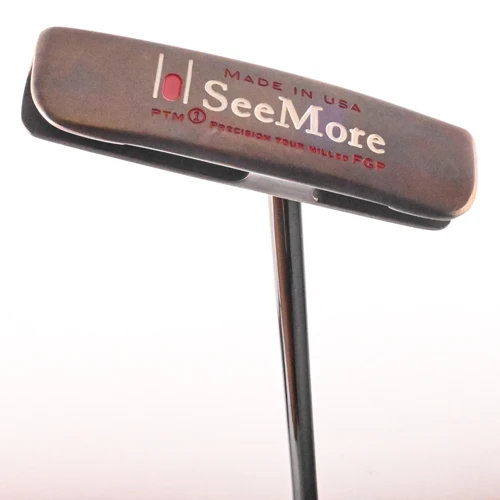 SeeMore PTM1 Gray Putter 35" RH +HC w/Lamkin Red Grip