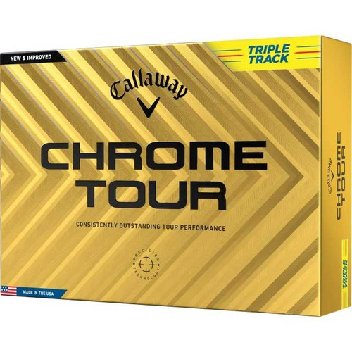 Callaway Chrome Tour Triple Track Yellow Golf Balls 2024
