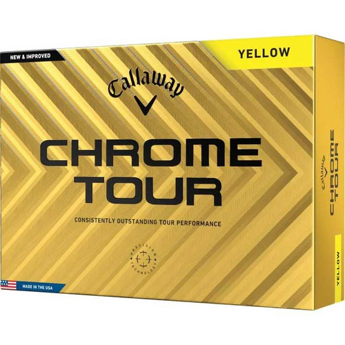 Callaway Chrome Tour Yellow Golf Balls 2024