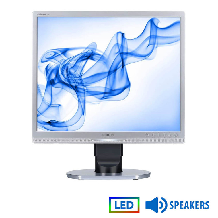 Used Monitor 19Bx LED/Philips/19"/1280x1024/Silver/Black/Grade B/w/Speakers/D-SUB & DVI-D