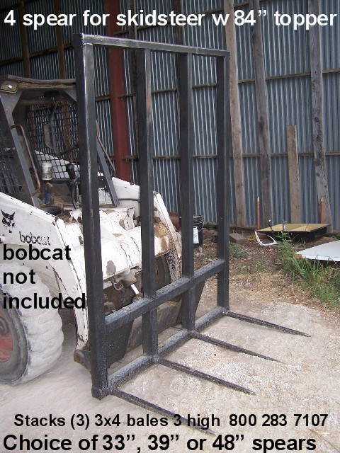 Heavy-Duty Round Hay Bale Grab Skid Steer Attachment (SAK45980)