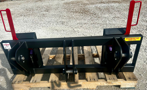 Washburn Company has made a custom Trima 1420 to universal skid steer adapter. The Trima 1420 is manufactured by Alo which is a company based out of Sweden. Washburn Company has taken custom measurements from the customer directly and converted this to the most widely recognized and accepted universal skid steer conversion. The universal skid steer is widely recognized so units, bale spears and conversions are typically cheaper, lighter duty and more economical for lighter loaders. Contact us today at 800-283-7107 