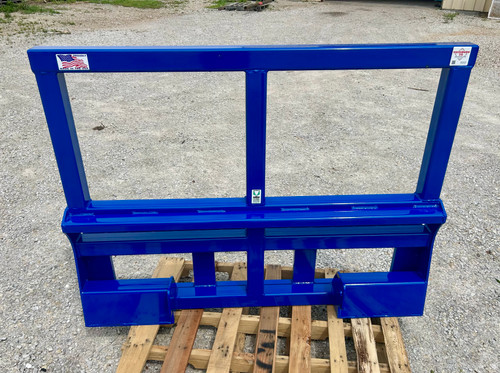 Washburn Company has made a factory great bend pallet fork. This great bend pallet fork is rated at over 4000# and comes with 42" long pallet forks. Our great bend comes on a 5' wide frame made out of 3" x 3" square tubing. Washburn fabricates any and all factory builds as well as custom fab jobs. Contact us today at 417-283-7107 or 800-283-7107 for any questions or concerns. 