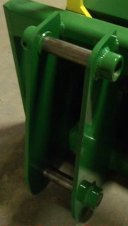 These JD brackets are great for at home projects. Pair with our blank skidsteer plate