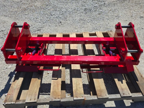 Pin on Bush Hog 2400 to Skid Steer Attachment. Washburn company has made a pin on conversion for a Pin on Bush Hog 2400 to convert to standardized skid steer. A skid steer conversion is considered the "universal" adapter which most every one converts to. Pin on Bush Hog 2400 are standardized builds with specific measurements. Pin on Bush Hog 2400 comes with all new pins, pins are all 1 1/8".
Pin on Bush Hog 2400 and others, fabricated by Washburn Company. Washburn Company specializes in all custom adapters, standard factory builds, bale spears and custom bale spear attachments.