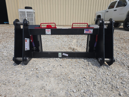 Adapts to Case 480F LL and other series. Converts Pin On Case hookup to standardized skid steer. Comes with all new (4) 1 1/2" pins.