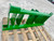 JD 143 Loader to jd 500
Two crossbar design keeps the face of thee latch boxes in line and keeps them from twisting and going out of alignment.
Latch box sides are 1/2" thick and are made from grade 50 plate for added strength.
The latching pins are designed so that when the latches are closed the springs are bottomed out so that the pins cannot come unlatched.
Bushing for pins
Grease Zerk in both latching pin tubes
Couples the two different Quick hitches as close as is physically possible for maintaining maximum lifting capacity.
Quick attach adapters are also available for tractor loaders with pin on buckets to convert them to quick attach.