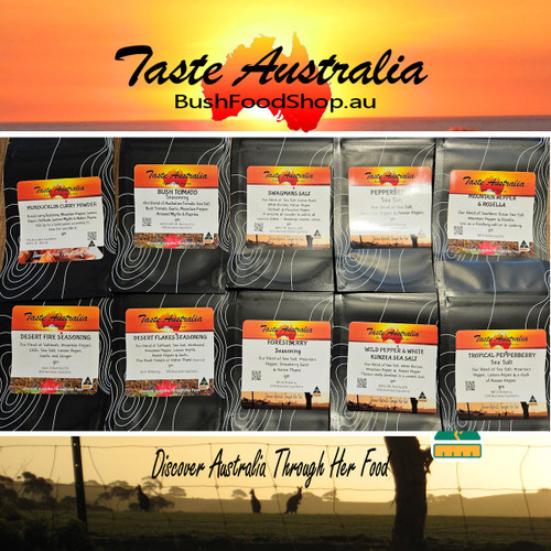 The Walkabout Collection is a box set of 10 seasonings featuring a wide range of native ingredients