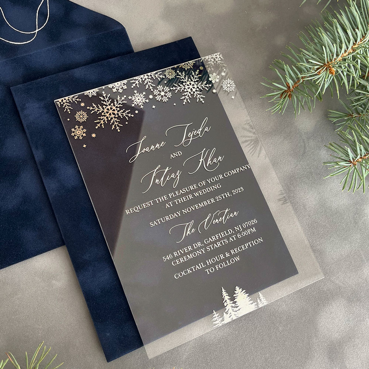 Winter sale wedding invitations