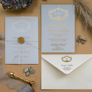 Venice Vellum Powder Blue & Gold