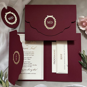Sample of Cecile Burgundy & Gold