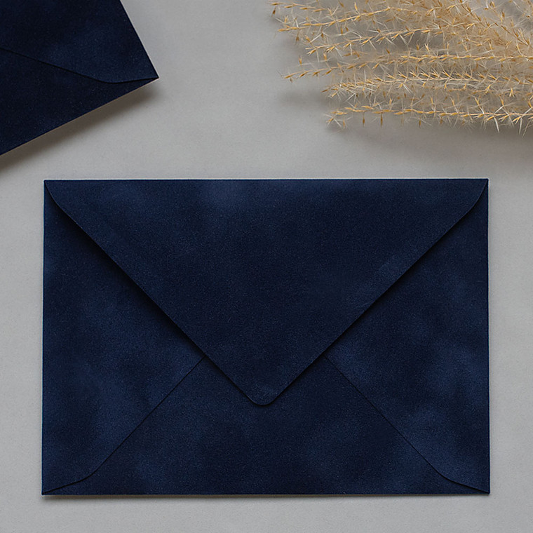 Navy Blue Velvet Envelopes UK Polina Perri