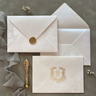 white velvet envelopes