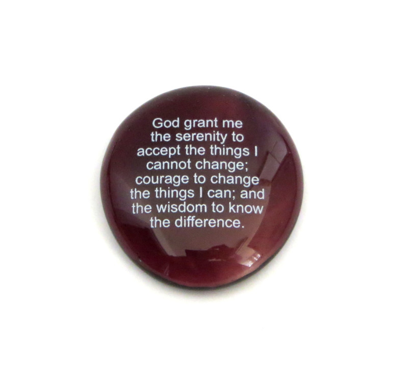 The Serenity Prayer Glass Stone...From Lifeforce Glass Inc. 