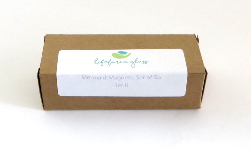Mermaid Message Magnets II, Set of 6 | Lifeforce Glass