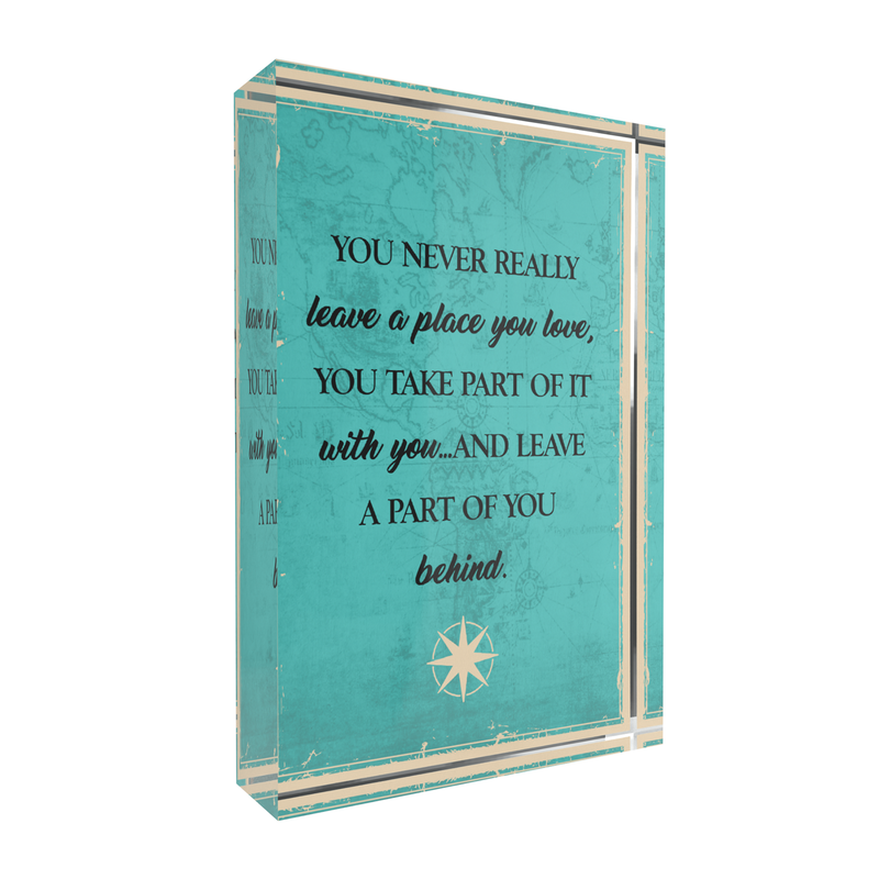 Inspirational Lucite Plaque - Travel