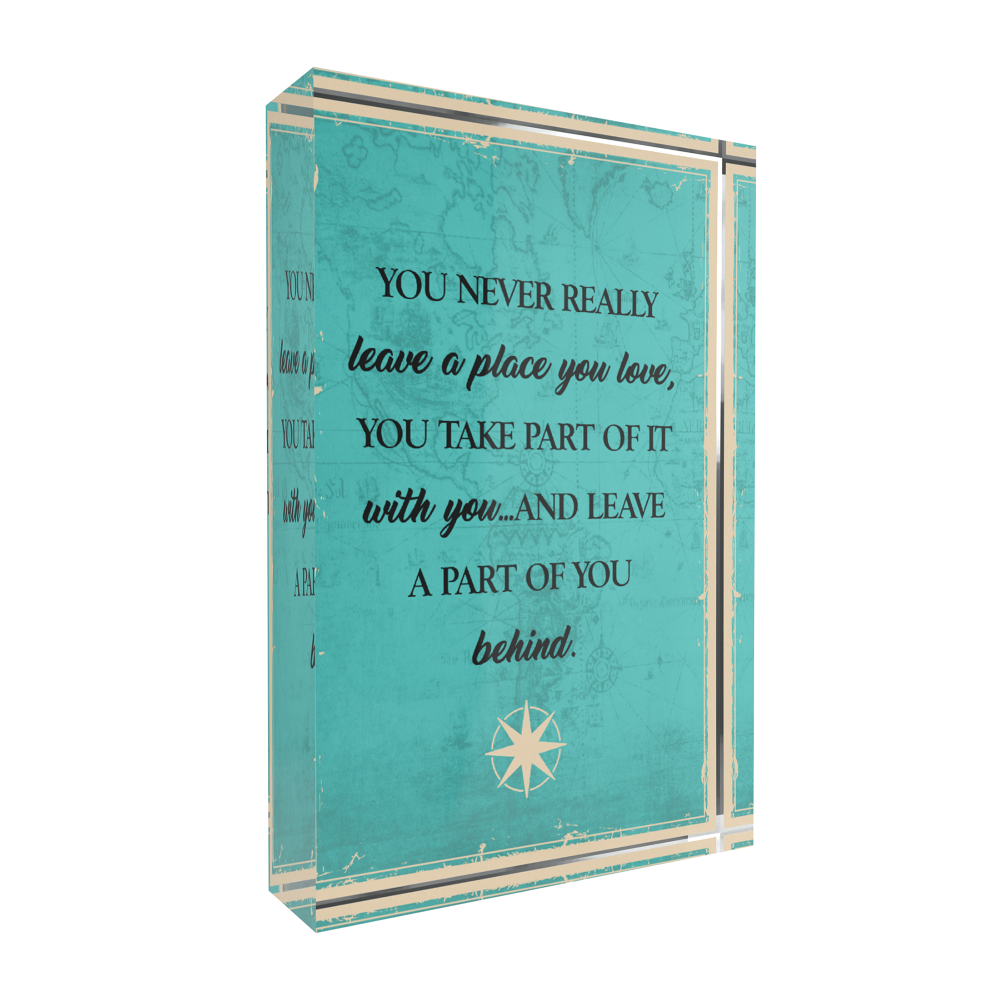 Beautiful Destinations Pewter Inspirational Plaque | Uno Alla Volta
