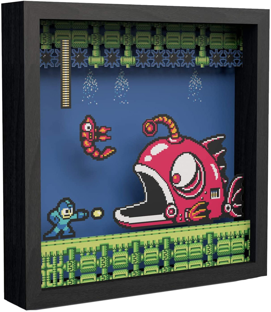 Megaman 2: Lantern Fish Shadow Box Art