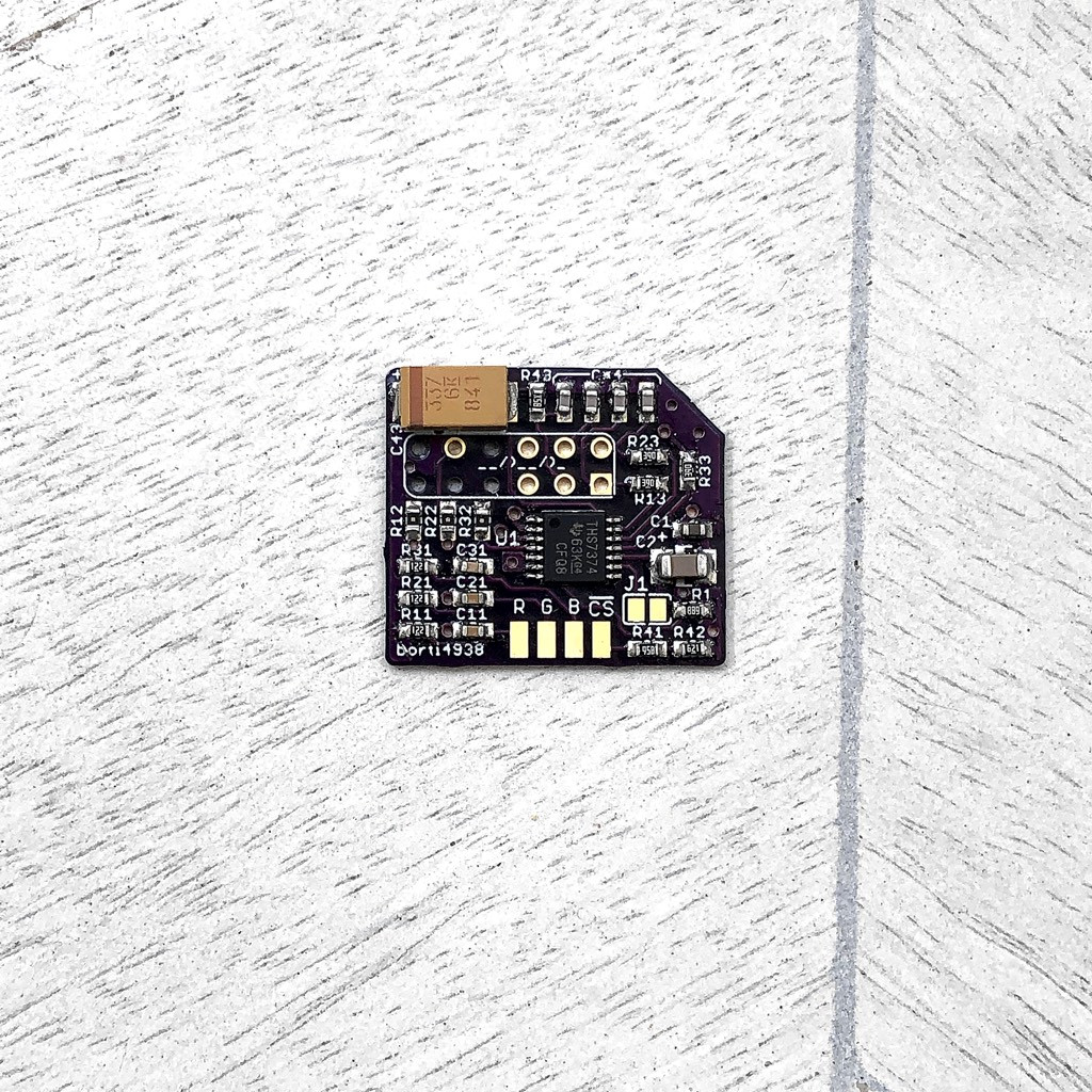 K mod PCB SNES RGB Amp con CSync (THS7374) Aggiornato per
