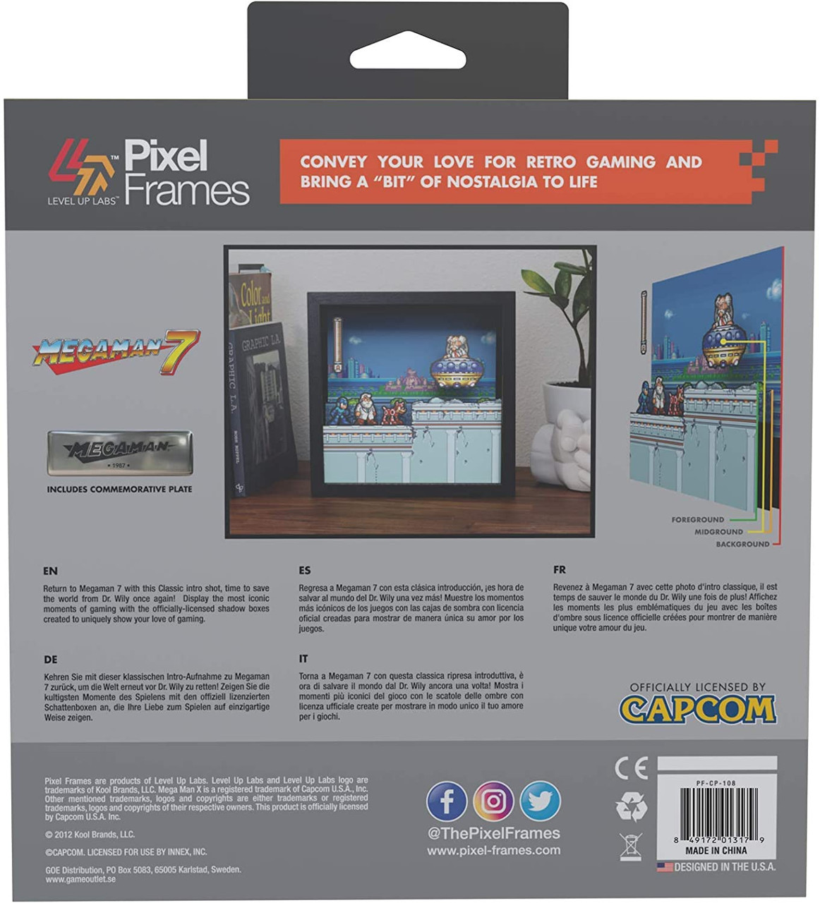 Pixel Frames Megaman 7: Dr. Wily Shadow Box Art